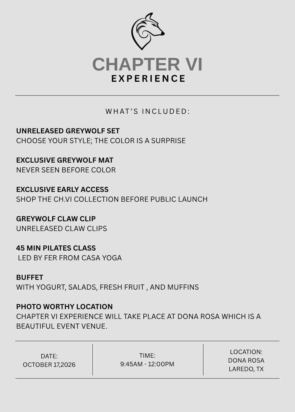 CHAPTER VI EXPERIENCE