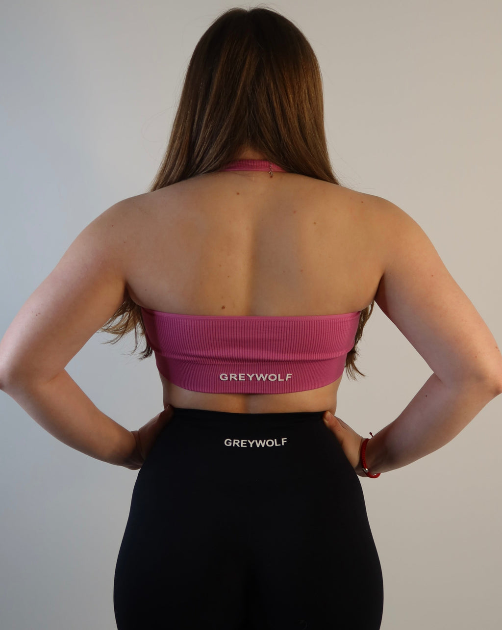 Rose Halter Sports Bra