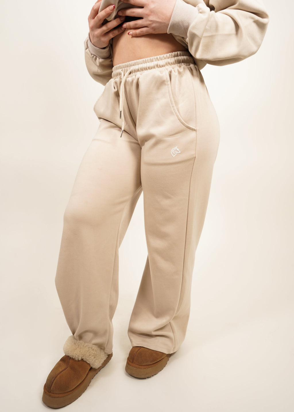 Zen Straight Leg Joggers - Latte
