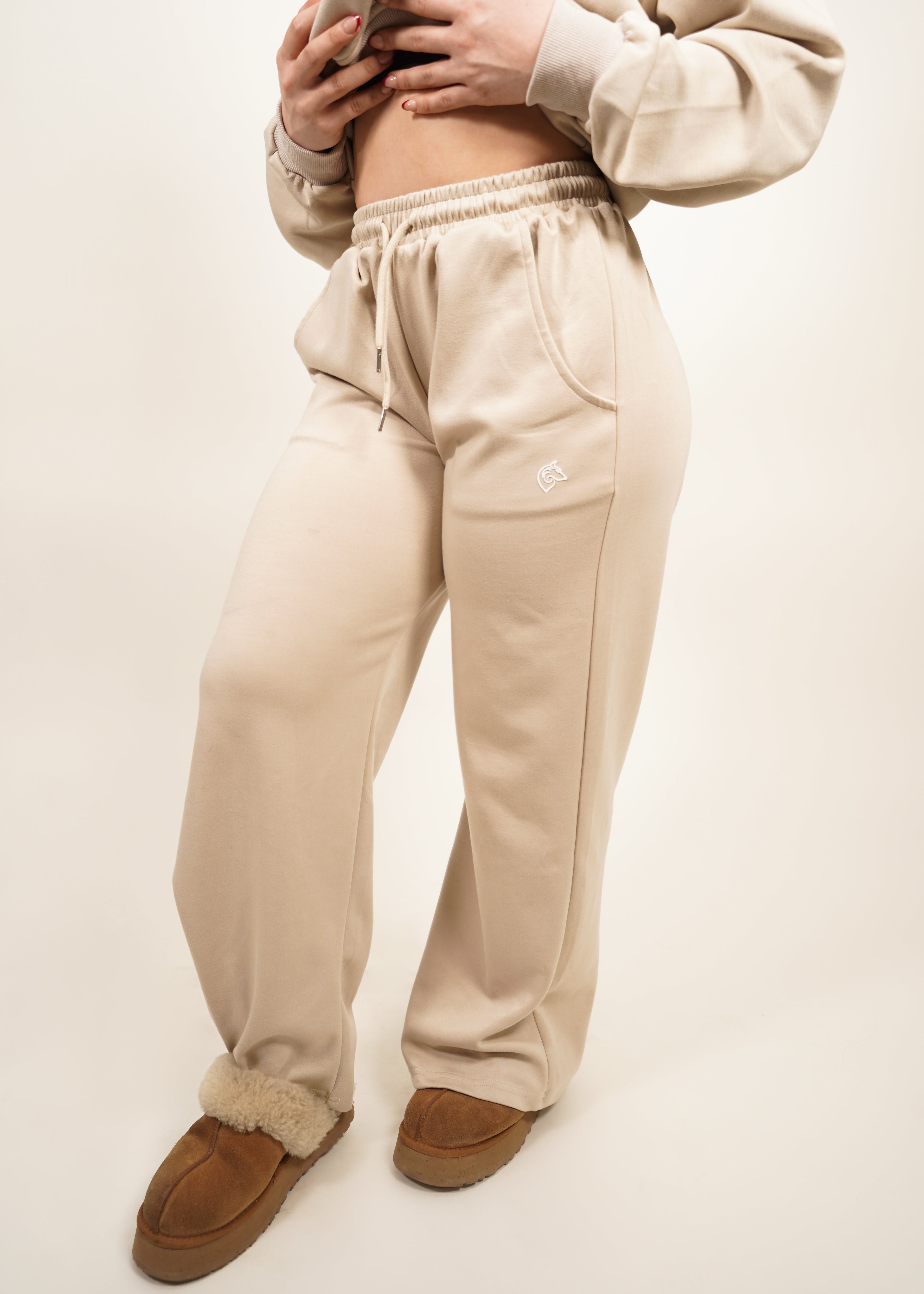 Zen Straight Leg Joggers - Latte