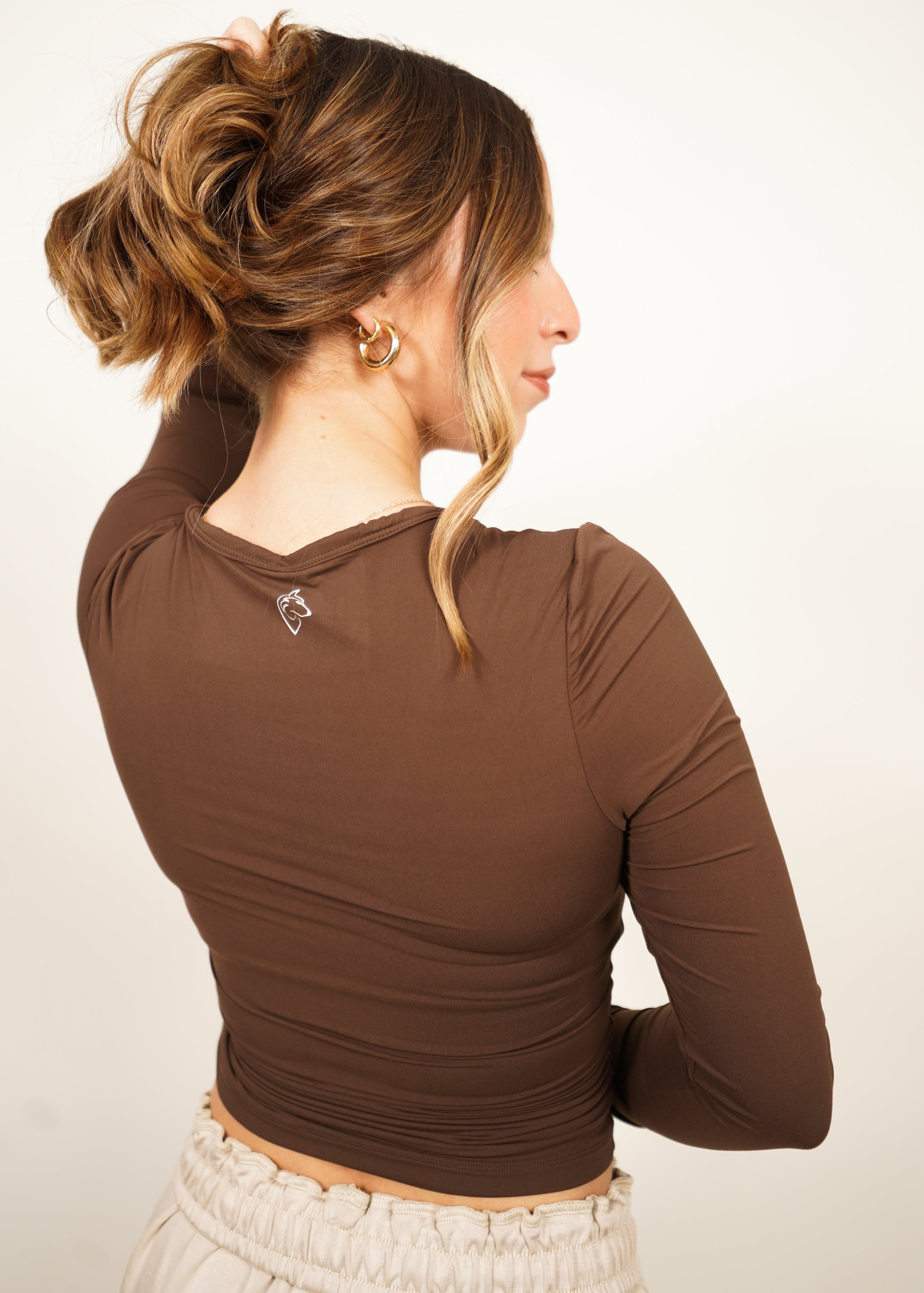 Zen V-Neck Long Sleeve - Mocha