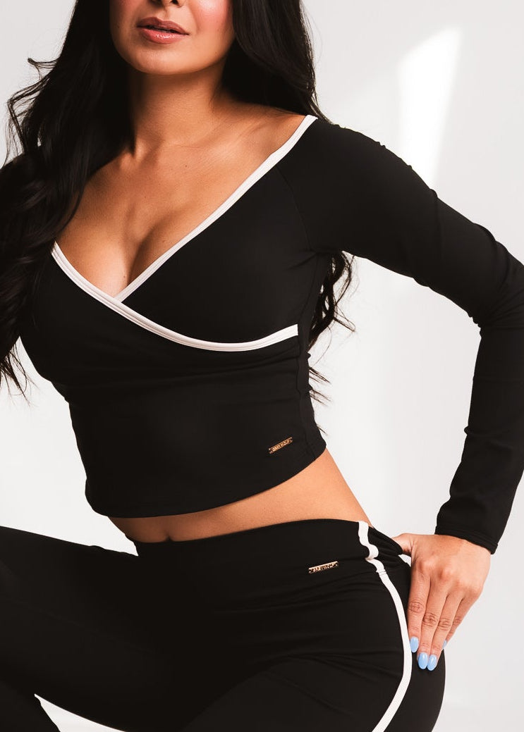 OBSIDIAN OFF SHOULDER LONG SLEEVE