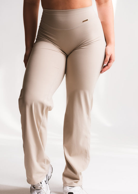TAUPE STRAIGHT LEG PANTS