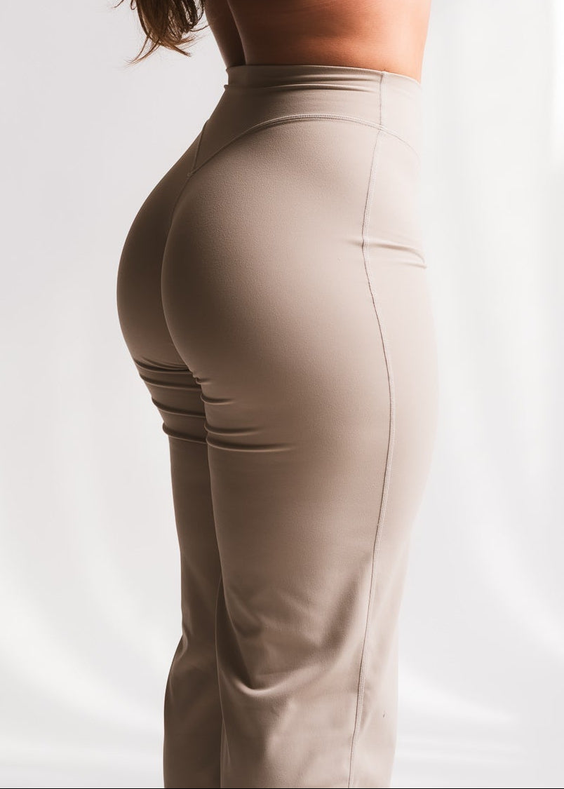 TAUPE STRAIGHT LEG PANTS