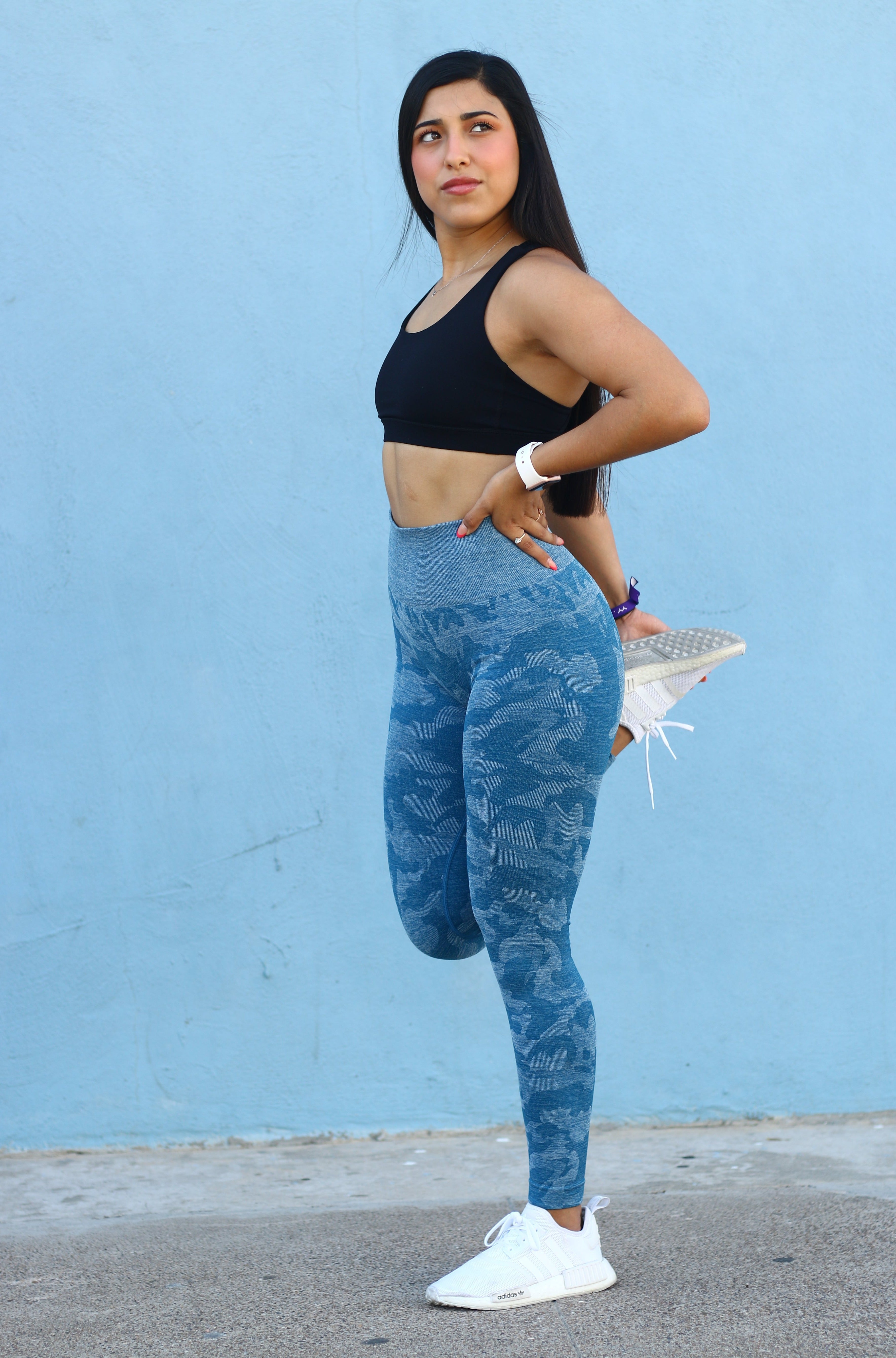 Sapphire Blue Camo Leggings