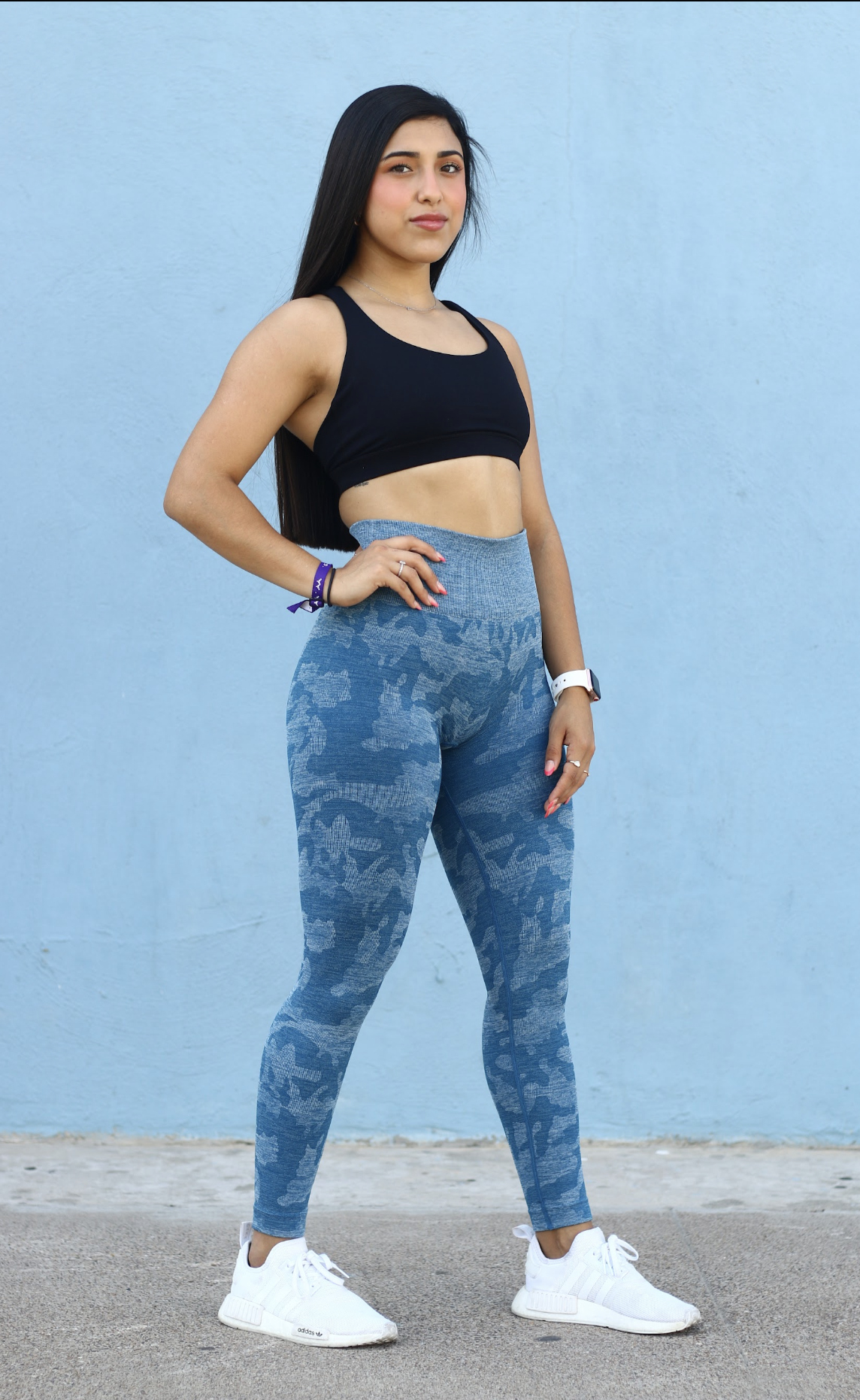 Sapphire Blue Camo Leggings